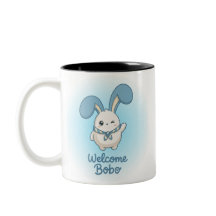Söt Bobo Bunny Personlig Mugg - Kawaii Estetik