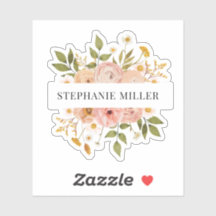 Söt bohemian blommigt fullt eller första namn