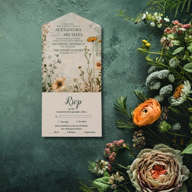 Söt boho äng liten vildblomma bröllop (Skapare uppladdad)