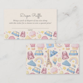 Söt Boho Blöja Lotteri Baby Shower Tilläggskort