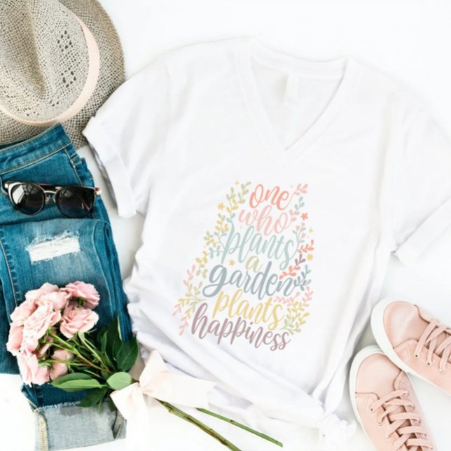 Söt Boho Botanical Gardener Quote T Shirt (Skapare uppladdad)