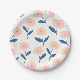 Söt Boho Chic Rosa Blommönster