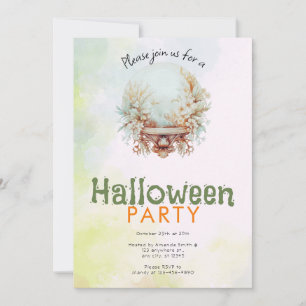 Söt Boho Crystal Boll Halloween fest Inbjudningar