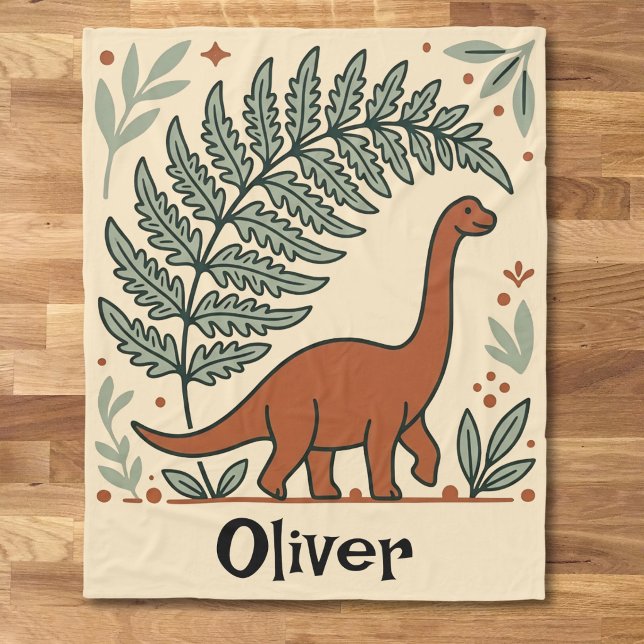 Söt Boho Dinosaurie Barnkammare Fleecefilt (Skapare uppladdad)
