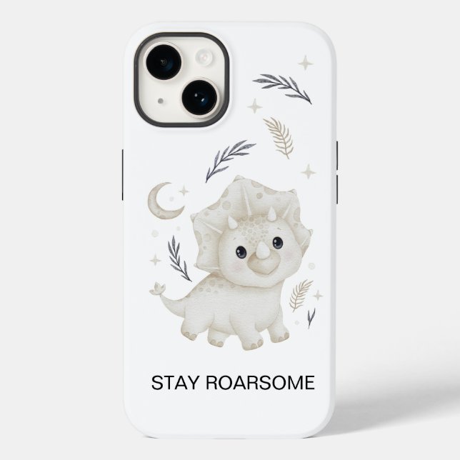 Söt Boho Dinosaurie iPhone-fodral - Stanna Rådsam (Baksida)