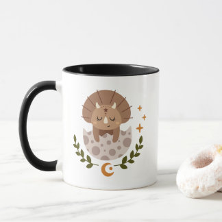 Söt Boho Dinosaurie Kaffe Mugg för Barn