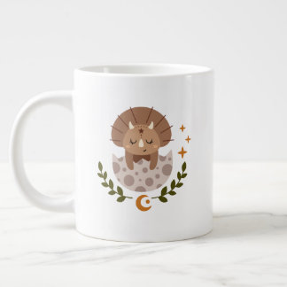 Söt Boho Dinosaurie Kaffe Mugg för Barn Jumbo Mugg