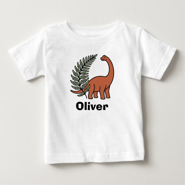 Söt Boho-dinosaurie Personlig T Shirt (Framsida)