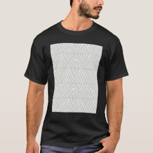 Söt Boho-estetisk grå och vit geometrisk mönster T Shirt