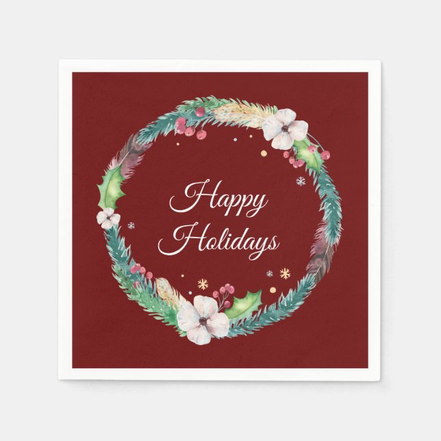 Söt Boho Helgdag Utandning Pappersservett (Framsidan)