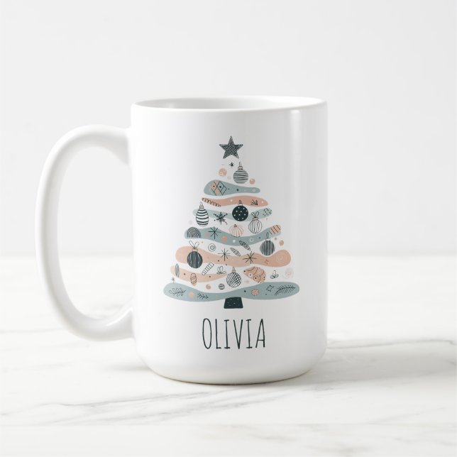 Söt Boho julgran Kaffemugg (Vänster)