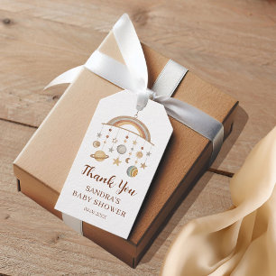 Söt Boho Neutral Baby Shower Tackkort För Tacksamt Presentetikett