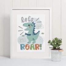 Söt Boho T-Rex Dinosaurie Barnrum Nurseries Dekora