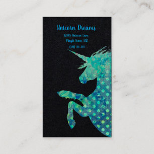 Söt Boho Unicorn Visitkort