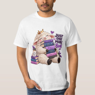 Söt bokälskande lamm T-shirt - Bara en bok till