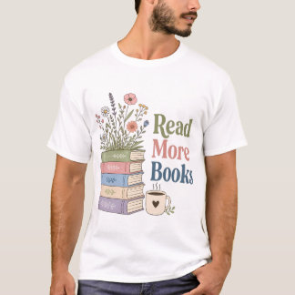 Söt bokälskare blomshirt t shirt
