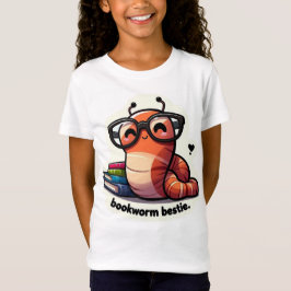 Söt bokorm-pun tillbaka till skolan  t shirt