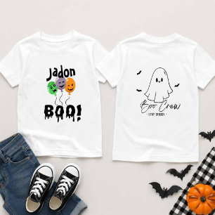 Söt Boo Ballong Halloween Namn T Shirt