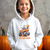 Söt Boo Crew Halloween-huvtröja för tjejer