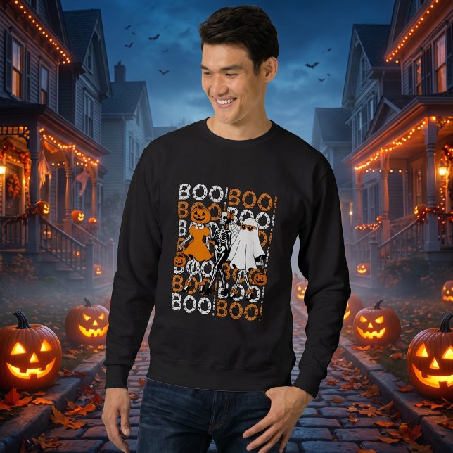 Söt Boo Crew Halloween-vantar Lång Ärmad Tröja (Skapare uppladdad)