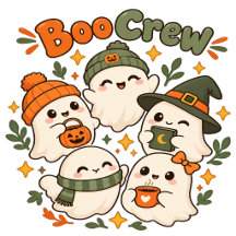 Söt Boo-gänget Spökfamilj Halloween