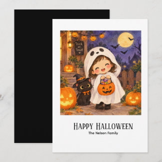 Söt Boo halloween Inbjudningar