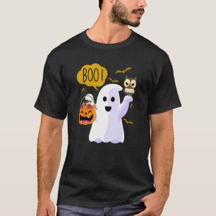 Söt Boo Halloween-kostym Spindlar Ghost Pumkin Wi T Shirt