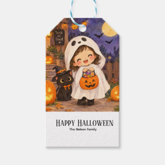 Söt Boo halloween Presentetikett