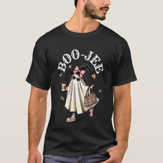 Söt Boo JEE Spöke Halloween Leopard Spöke Kaffe T Shirt