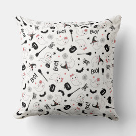 Söt Boo Kuslig Spök Halloween Rosa Flicka Kudde