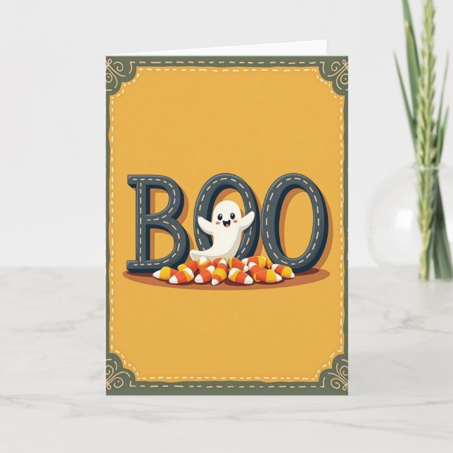 Söt Boo-presentkort Kort (Framsida)