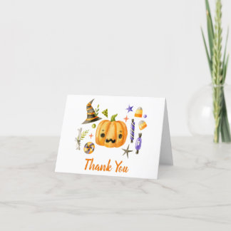 Söt Boo Pumpkin Spooktacular Halloweenfest Tack Kort