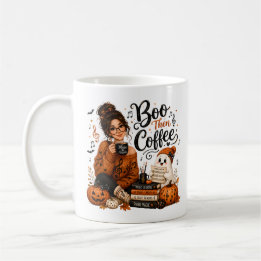 Söt Boo Sedan Kaffe Halloween Musiklärare Mugg