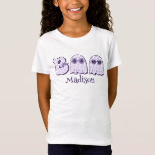 Söt Boo-spöke Halloween Anpassat Namn eller Text F T Shirt