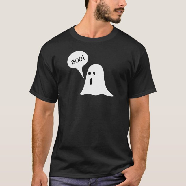 Söt Boo-spöke Halloween T Shirt (Framsida)