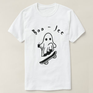 Söt Boo-spöke Skridsko Rolig Halloween Kuslig Kons T Shirt