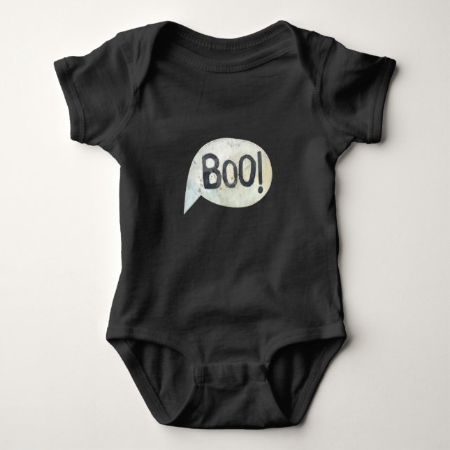 Söt Boo Svart Halloween Kostym T Shirt (Framsida)