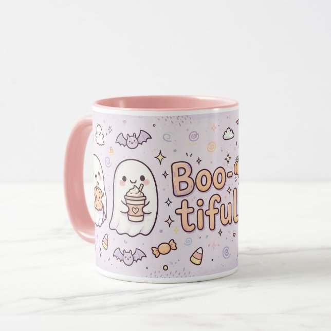 Söt Boo-tiful Halloween-mugg Mugg (Framsida vänster)