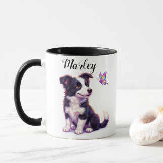 Söt Border Collie Bästa Vän Citat Mugg