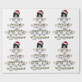 Söt Border Collie & Får Julgran Presentpapper