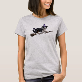 Söt Border Collie-Häxa T-Shirt