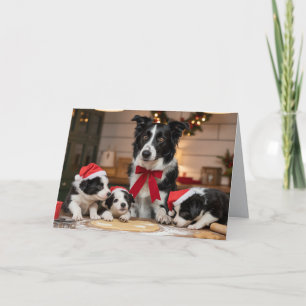 Söt Border Collie jul kakor kort
