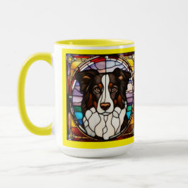 Söt Border Collie-kaffekopp Mugg