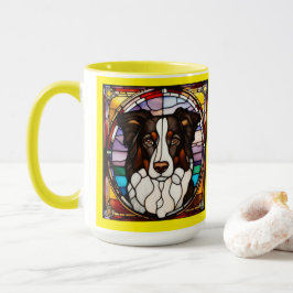 Söt Border Collie-kaffekopp Mugg