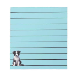 Söt Border Collie-valp Anteckningsblock
