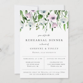Söt Botanical Mauve Blommigt Rehearsal Dinner Meddelande