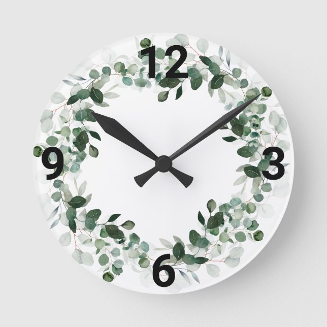 SÖT BOTANICAL WALL CLOCK RUND KLOCKA (Framsida)
