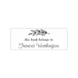 Söt Botaniska Anpassningsbarna "Detta Bok Tillhör Stämpel