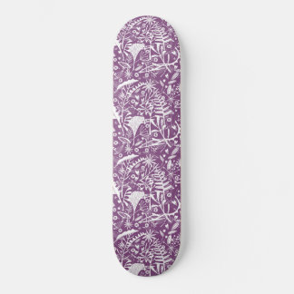 Söt Botaniskt Lila Foliage Mini Skateboard Bräda 18,5 Cm