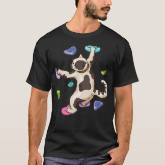Söt Bouldering Cat klättring T Shirt